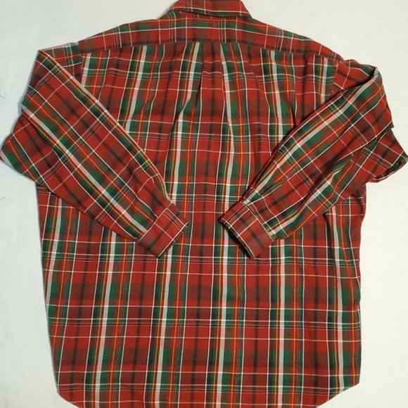 POLO RALPH LAUREN Plaid Button The Big Shirt Mens Long Sleeve Size L Flannel - Picture 10 of 10